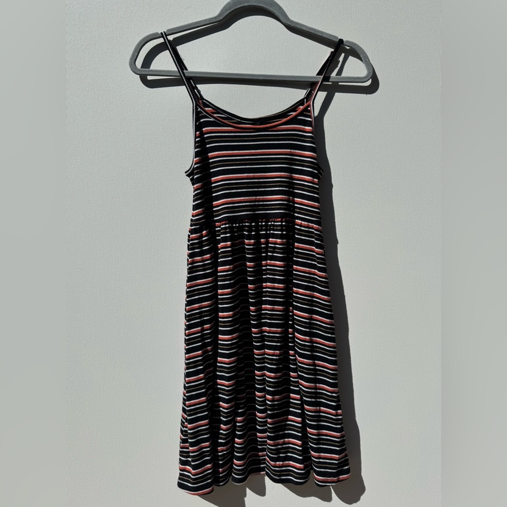 Wild Fable Striped Dress - Black, Orange, White